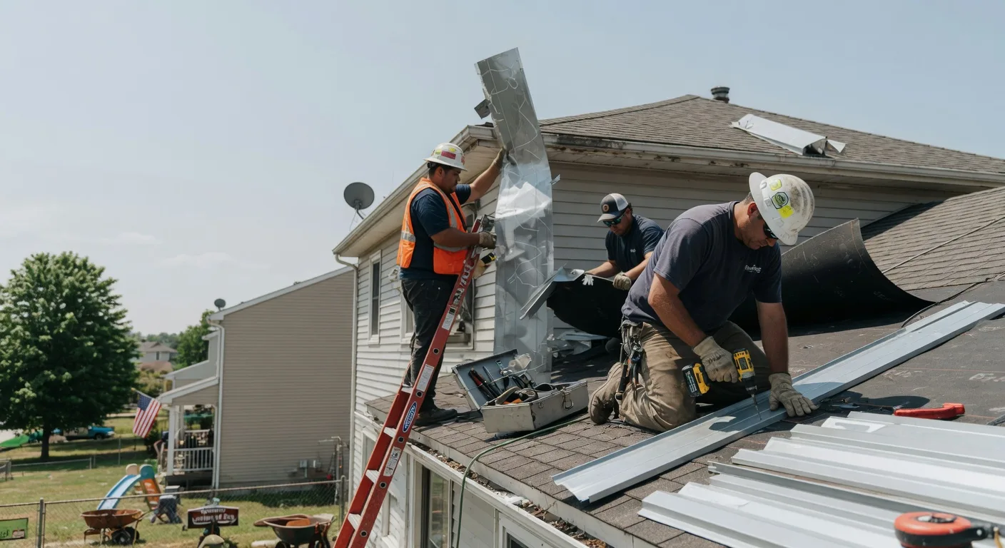 Storm Damage Metal Roof Repair in North Chatham, NY